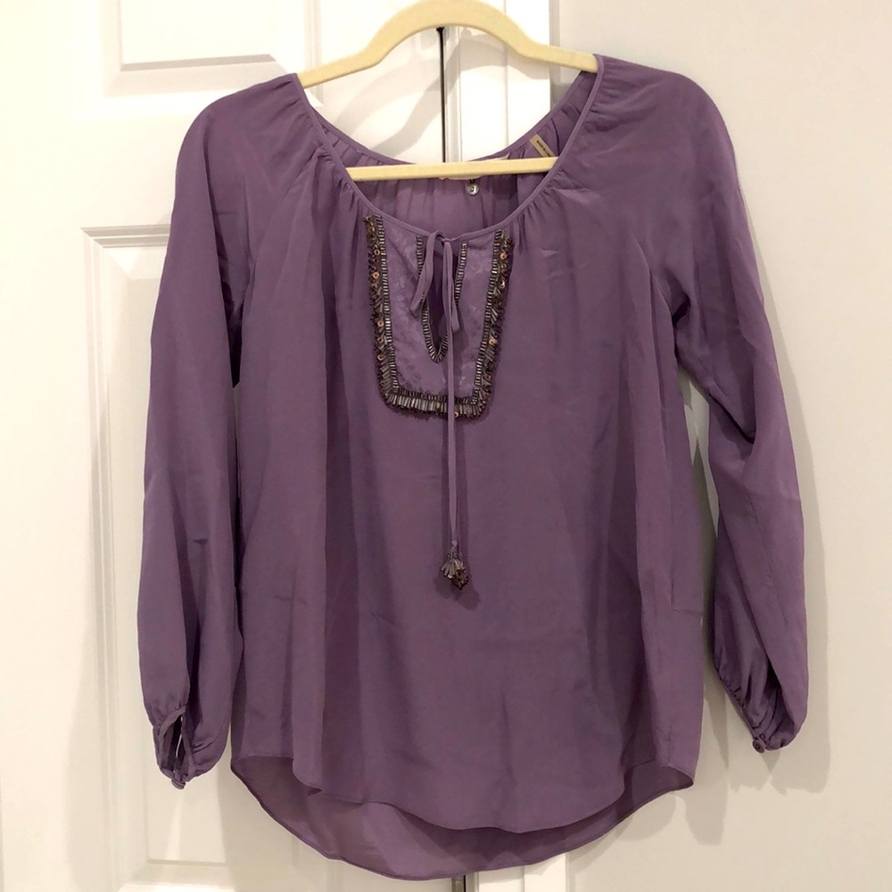 Rebecca Taylor lavender silk blouse